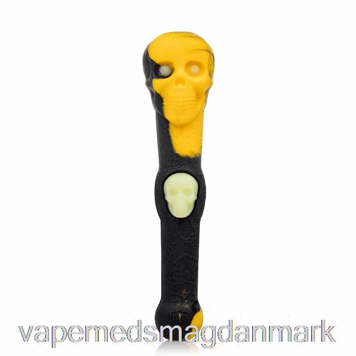 Vape Væske Stratus Skull Dipper Silikone Duppe Halm Sol (sort / Gul)